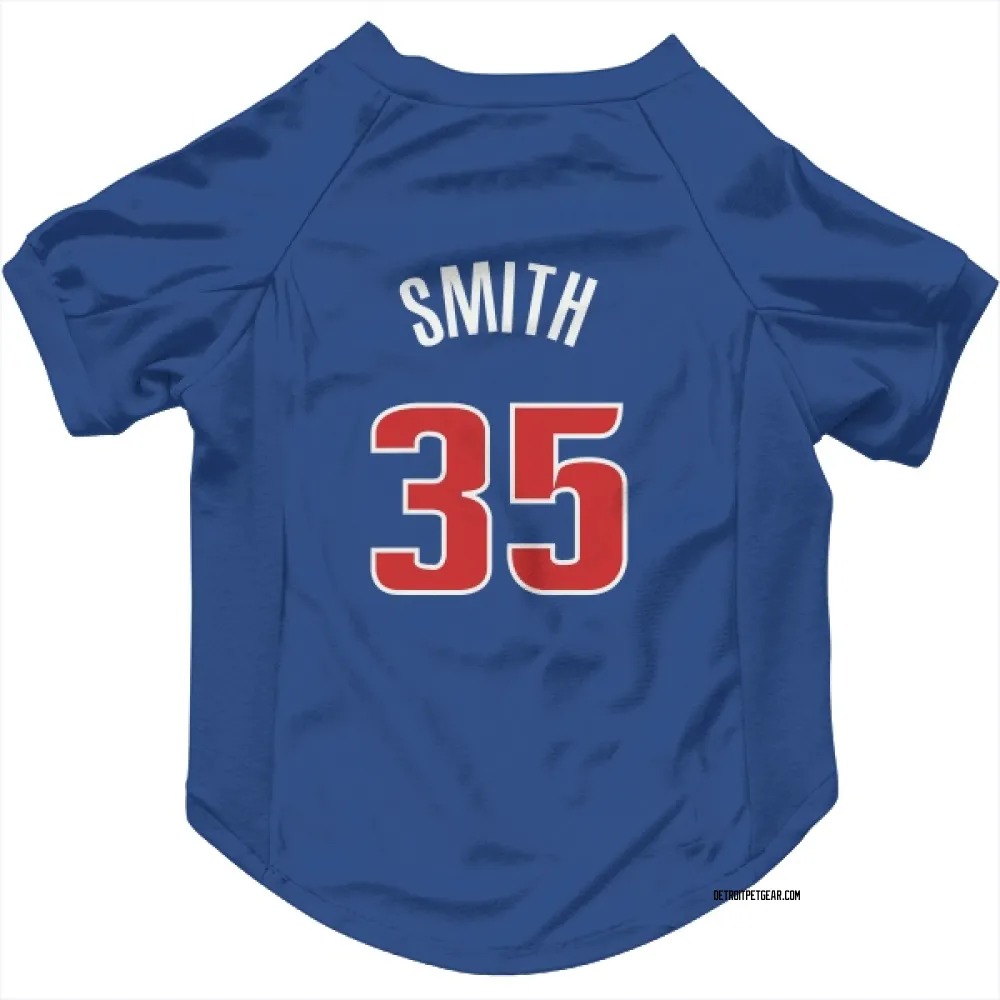 Detroit Pistons Tolu Smith Blue Pet Jersey for Dog & Cat