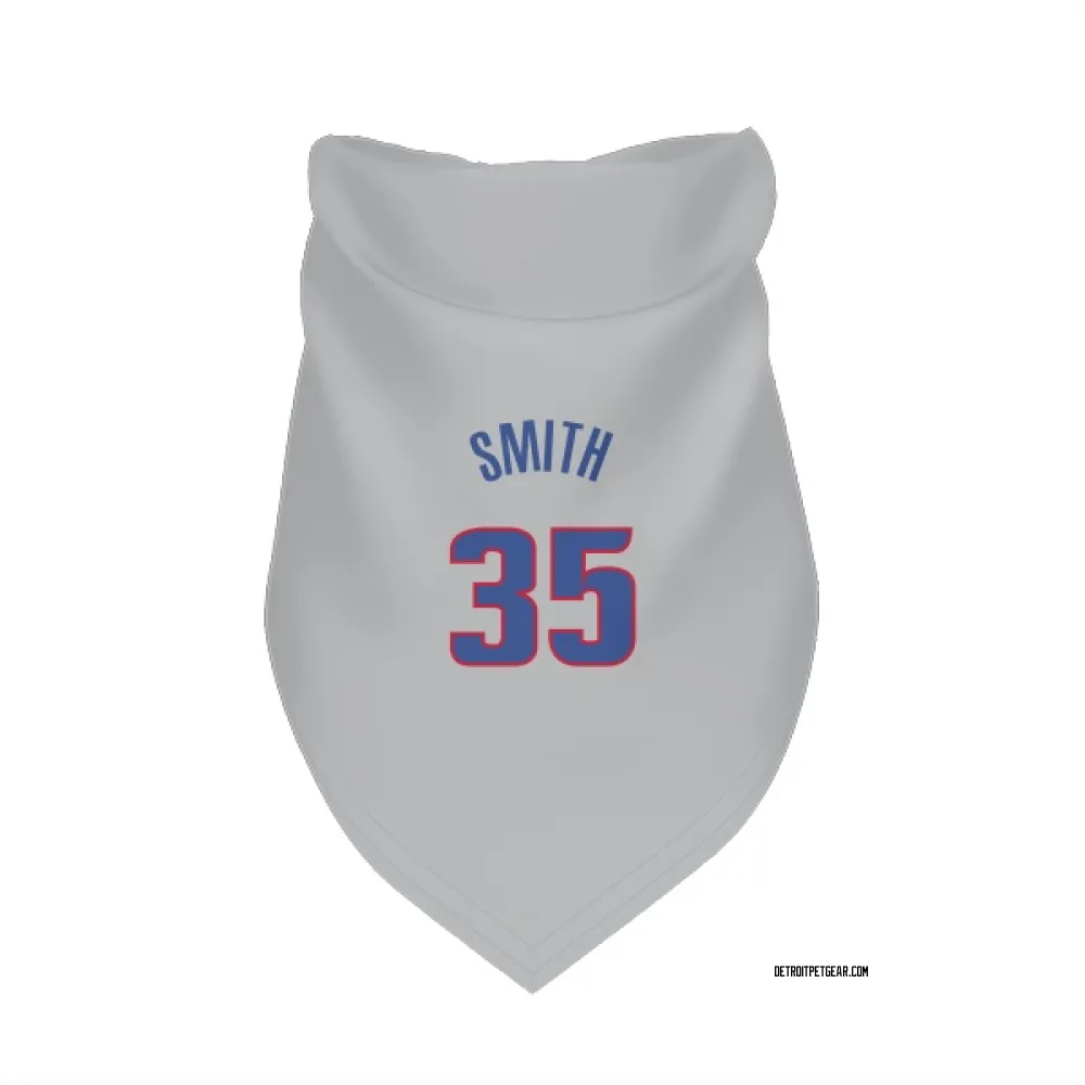 Detroit Pistons Tolu Smith Gray Pet Bandana for Dog & Cat