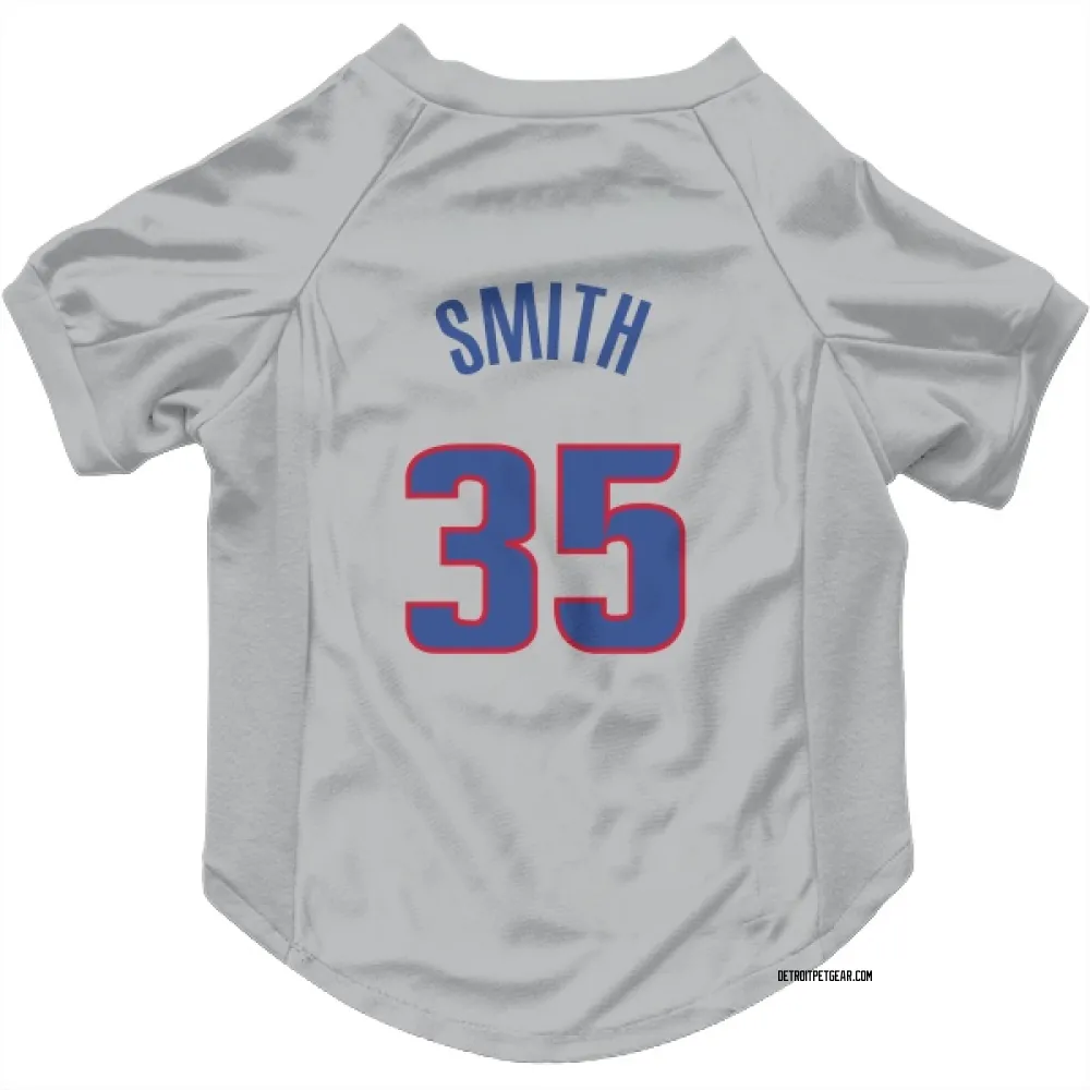 Detroit Pistons Tolu Smith Gray Pet Jersey for Dog & Cat