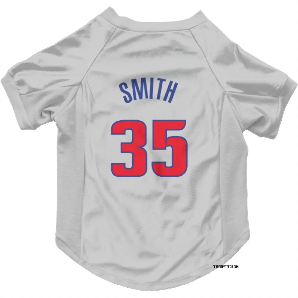 Detroit Pistons Tolu Smith White Pet Jersey for Dog & Cat