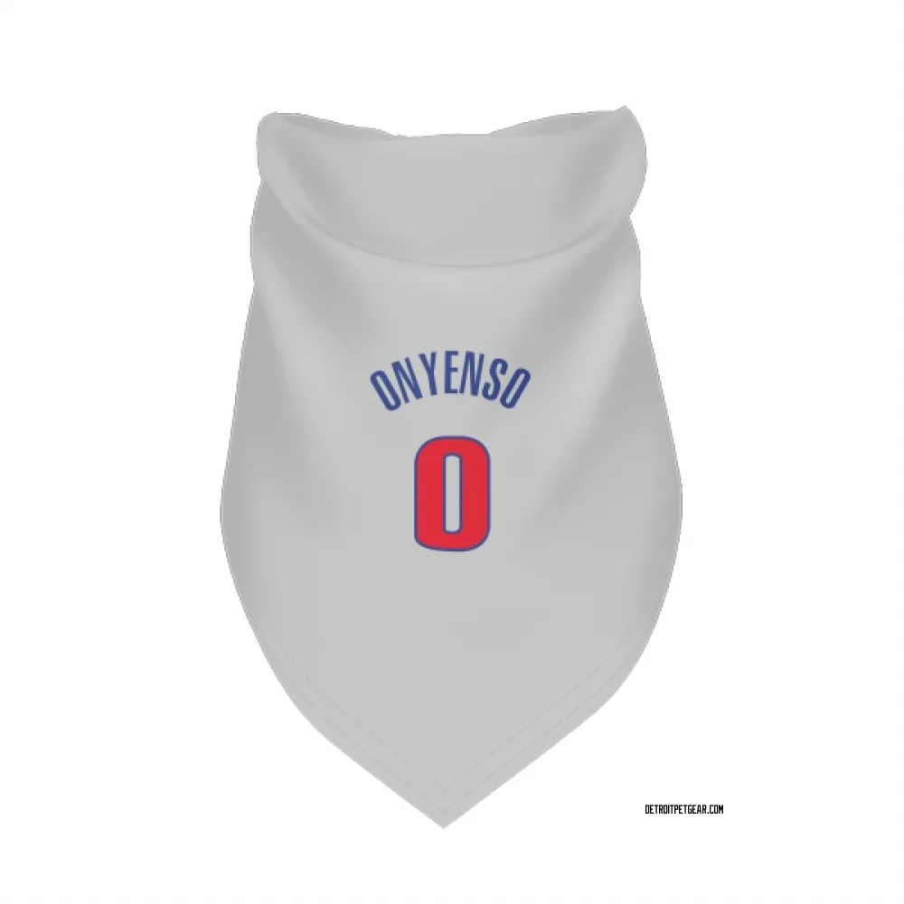 Detroit Pistons Ugonna Onyenso White Pet Bandana for Dog & Cat