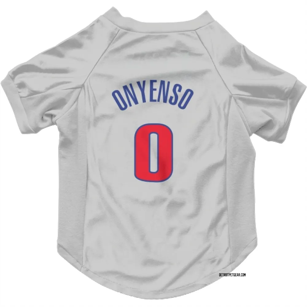 Detroit Pistons Ugonna Onyenso White Pet Jersey for Dog & Cat
