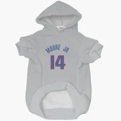 Detroit Pistons Wendell Moore Jr. Gray Pet Hoodie for Dog & Cat