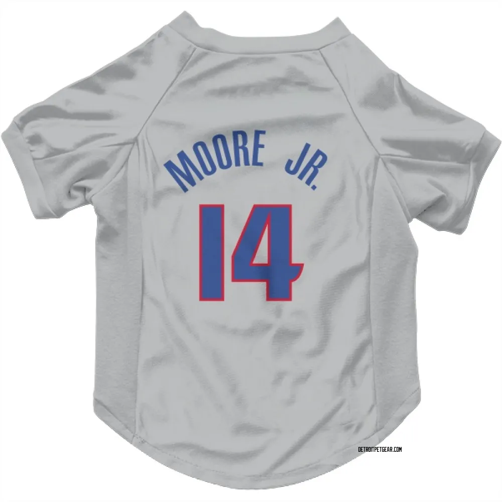 Detroit Pistons Wendell Moore Jr. Gray Pet Jersey for Dog & Cat