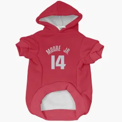 Detroit Pistons Wendell Moore Jr. Red Pet Hoodie for Dog & Cat