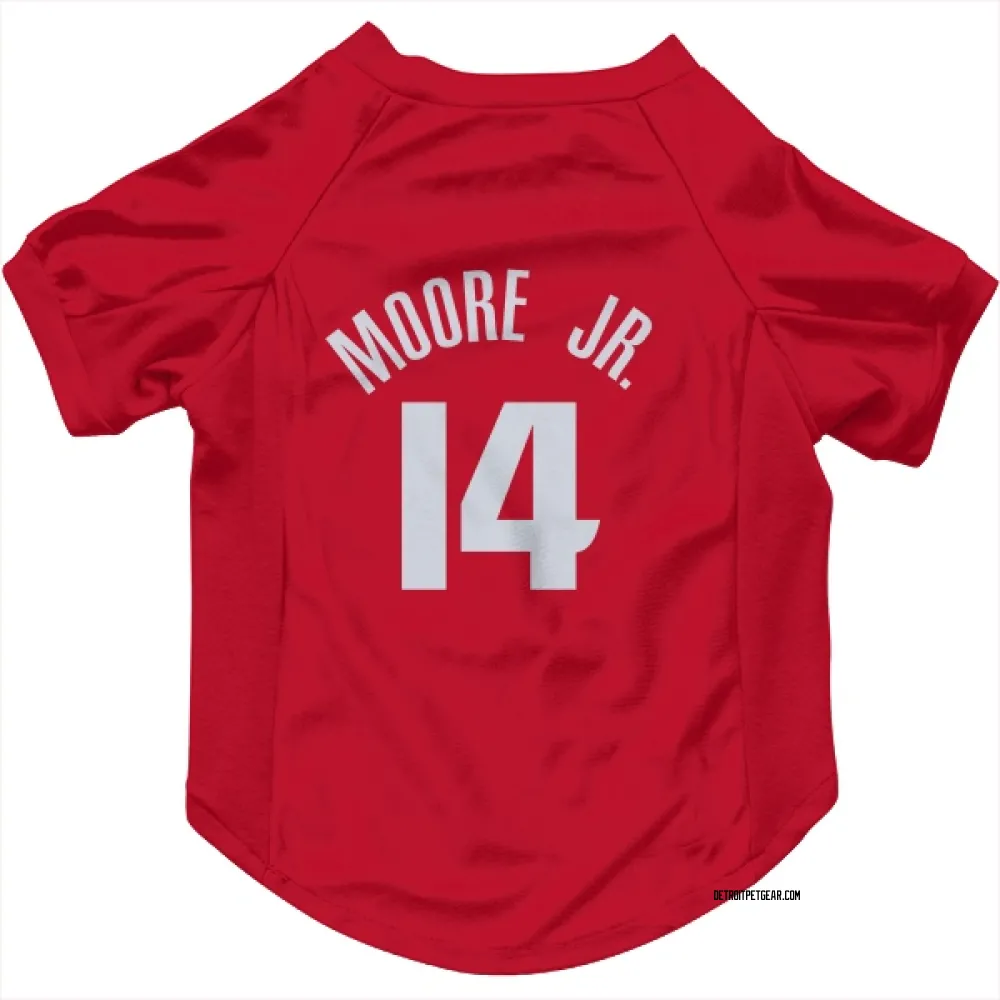 Detroit Pistons Wendell Moore Jr. Red Pet Jersey for Dog & Cat