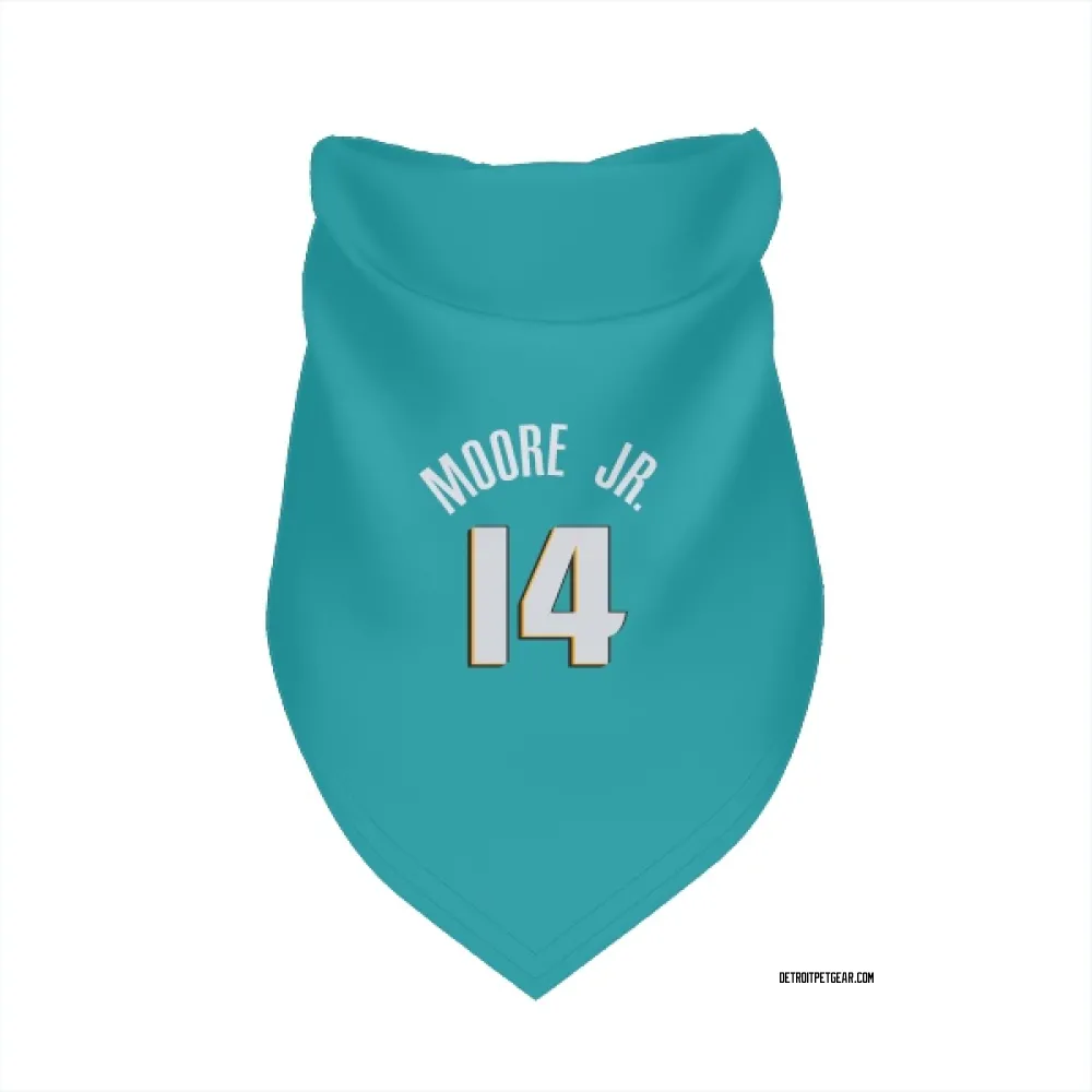 Detroit Pistons Wendell Moore Jr. Teal Pet Bandana for Dog & Cat