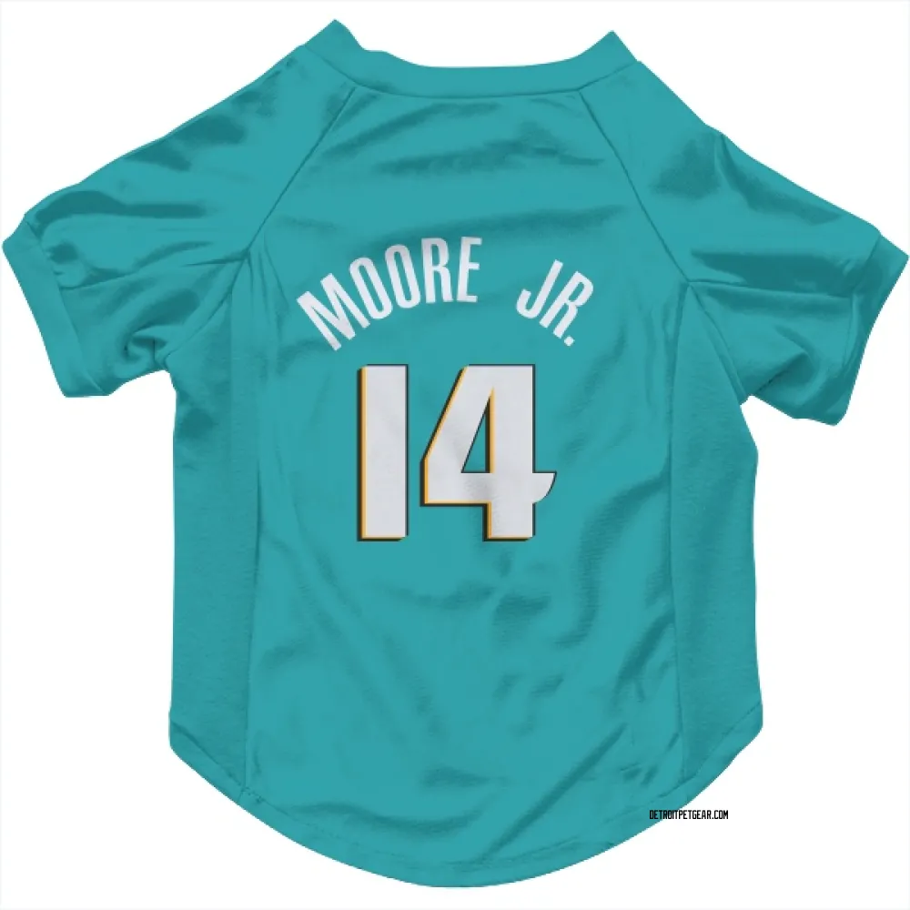Detroit Pistons Wendell Moore Jr. Teal Pet Jersey for Dog & Cat