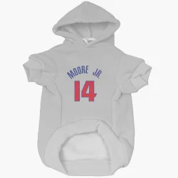 Detroit Pistons Wendell Moore Jr. White Pet Hoodie for Dog & Cat