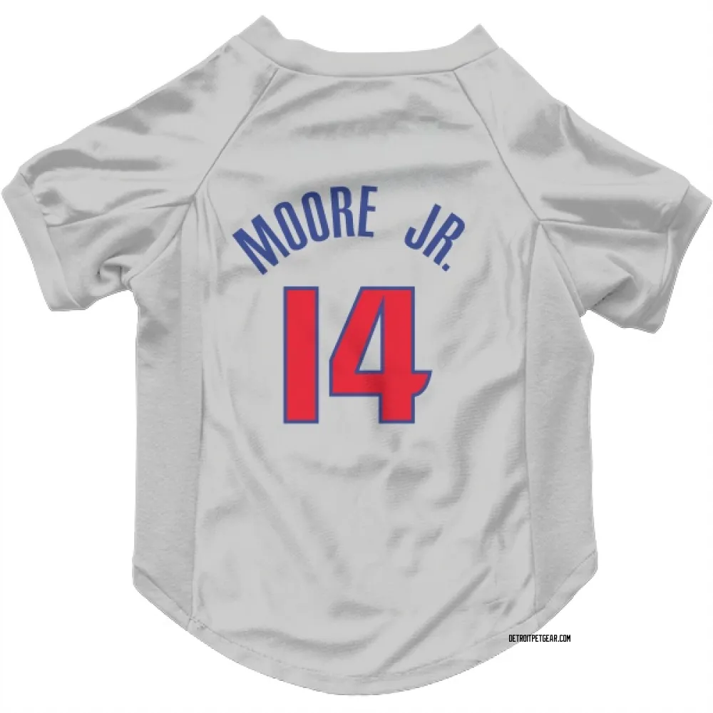 Detroit Pistons Wendell Moore Jr. White Pet Jersey for Dog & Cat