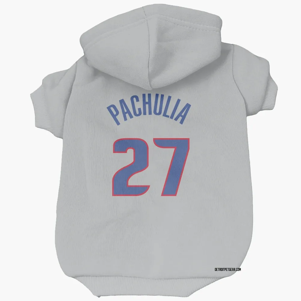 Detroit Pistons Zaza Pachulia Gray Pet Hoodie for Dog & Cat