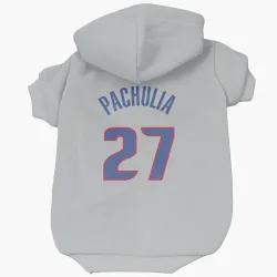 Detroit Pistons Zaza Pachulia Gray Pet Hoodie for Dog & Cat