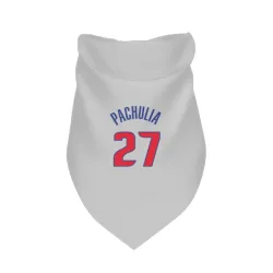 Detroit Pistons Zaza Pachulia White Pet Bandana for Dog & Cat